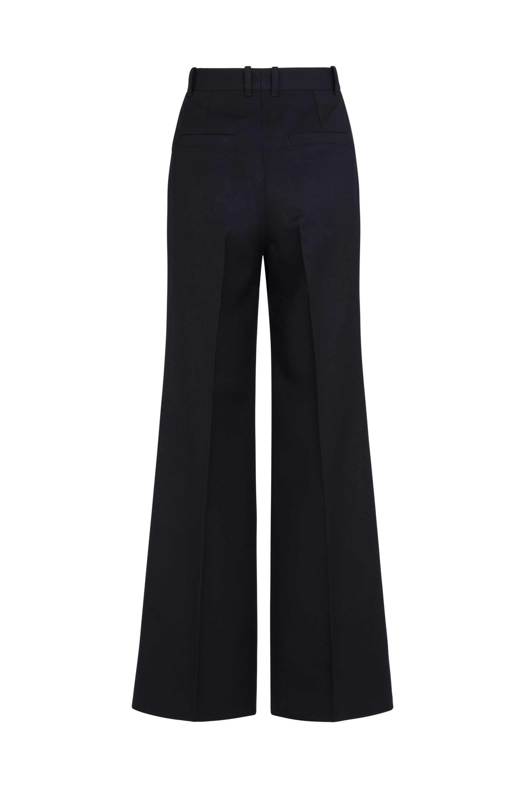 Straight Leg Trouser with Side Panel in Wool Twill - Image 3