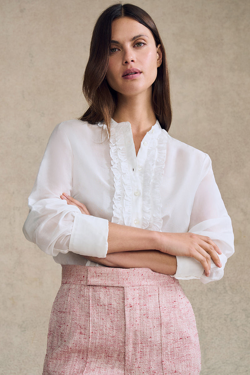 Cigarette Trouser in Silk Cotton - Image 3