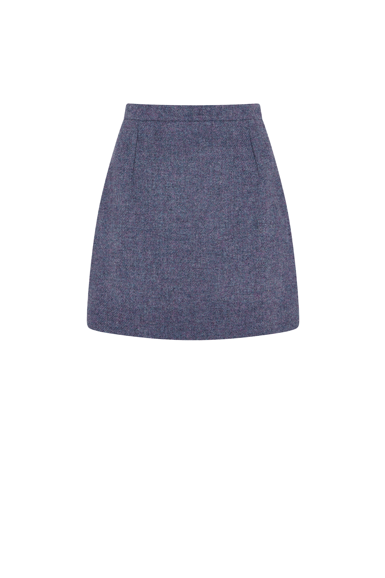 A-Line Mini Skirt in Purple Tweed