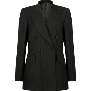 Double Breasted Jacket in Tonal Wool Stripe