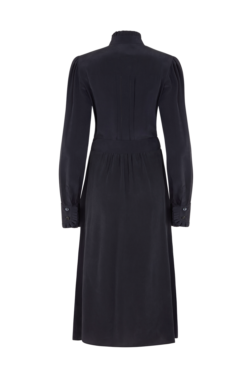 Pleat Front Shirtdress in Silk - Image 5