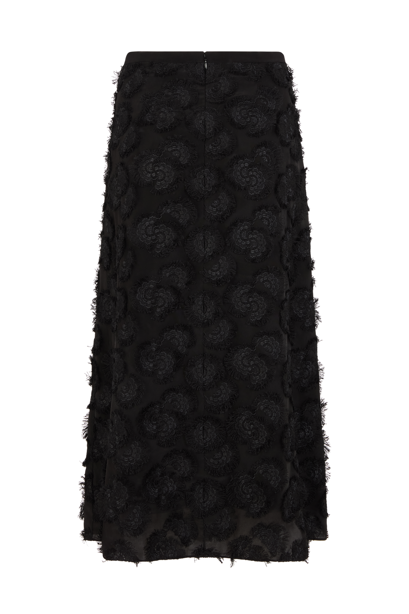 Midi Skirt with Embroidery in Silk - 图片 5