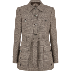 Safari Jacket in Prince of Wales Linen