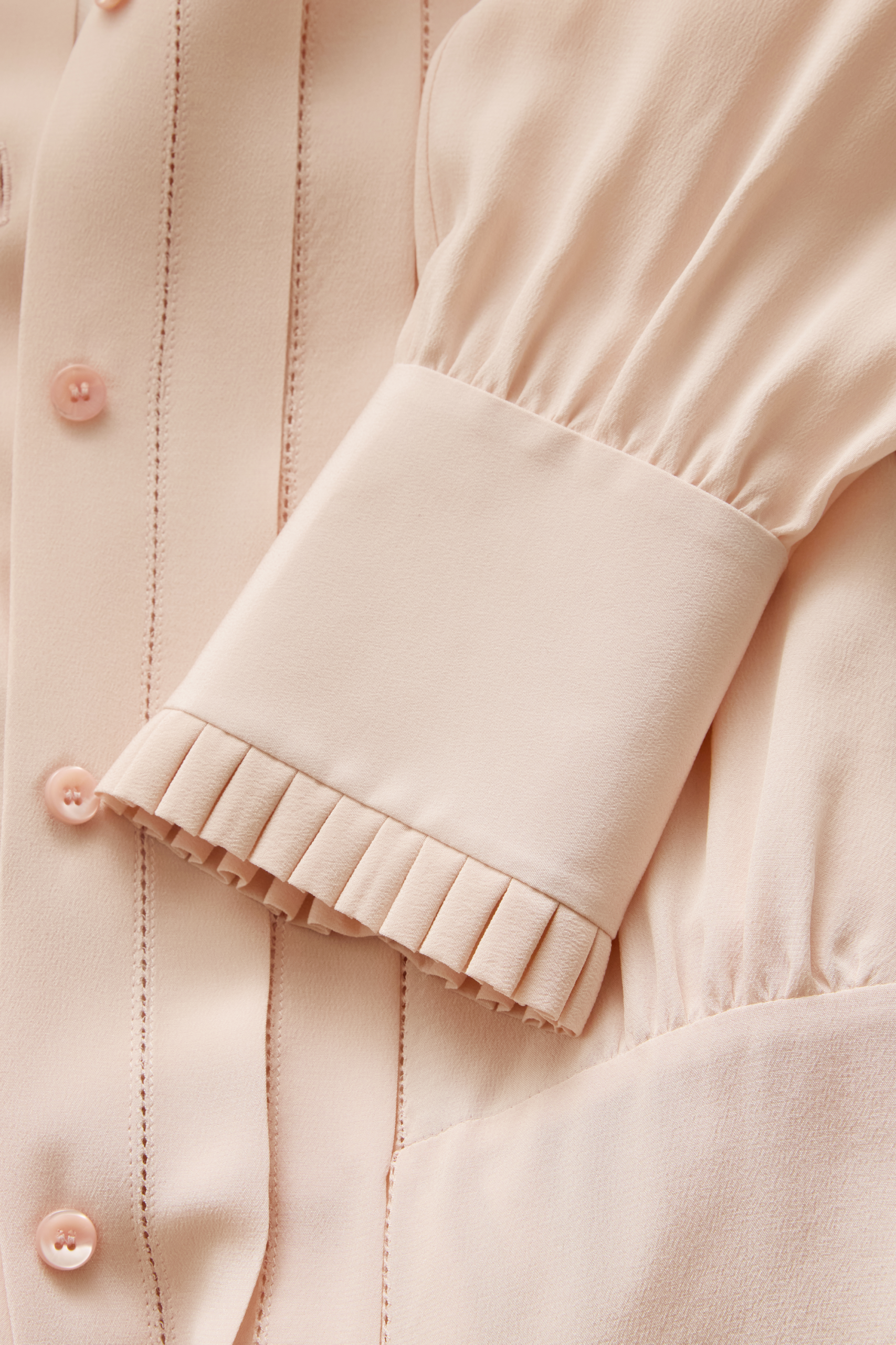 Pleat Front Shirtdress in Silk - Image 6