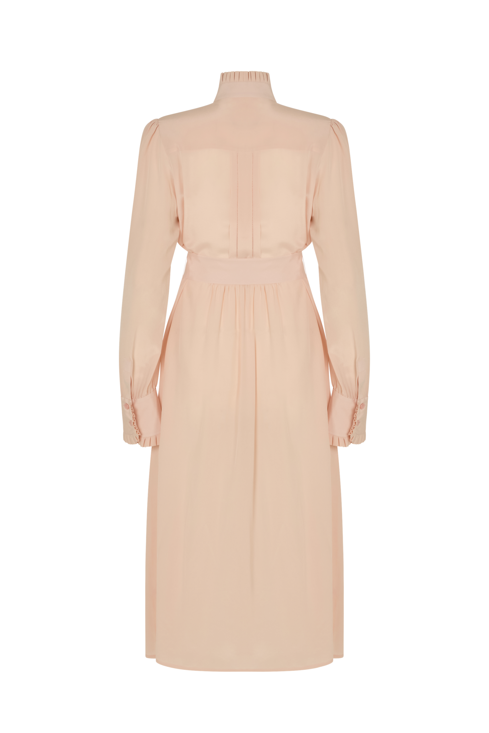 Pleat Front Shirtdress in Silk - Image 7