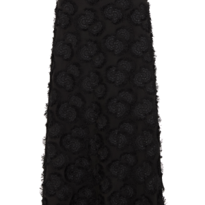 Midi Skirt with Embroidery in Silk