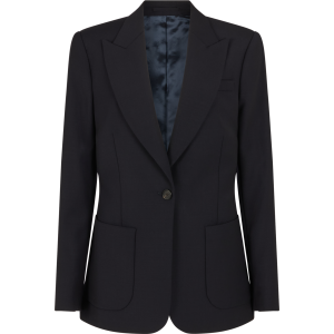 Single Breasted Jacket with Patch Pockets in Wool Charmelaine