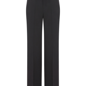 Straight Leg Trouser with Silk Satin Tuxedo Stripe in Barathea