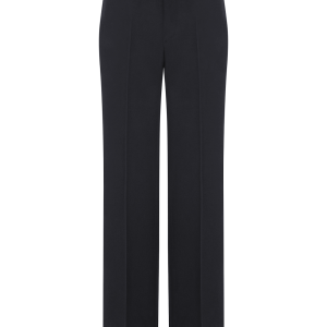 Straight Leg Trouser with Silk Satin Tuxedo Stripe in Barathea