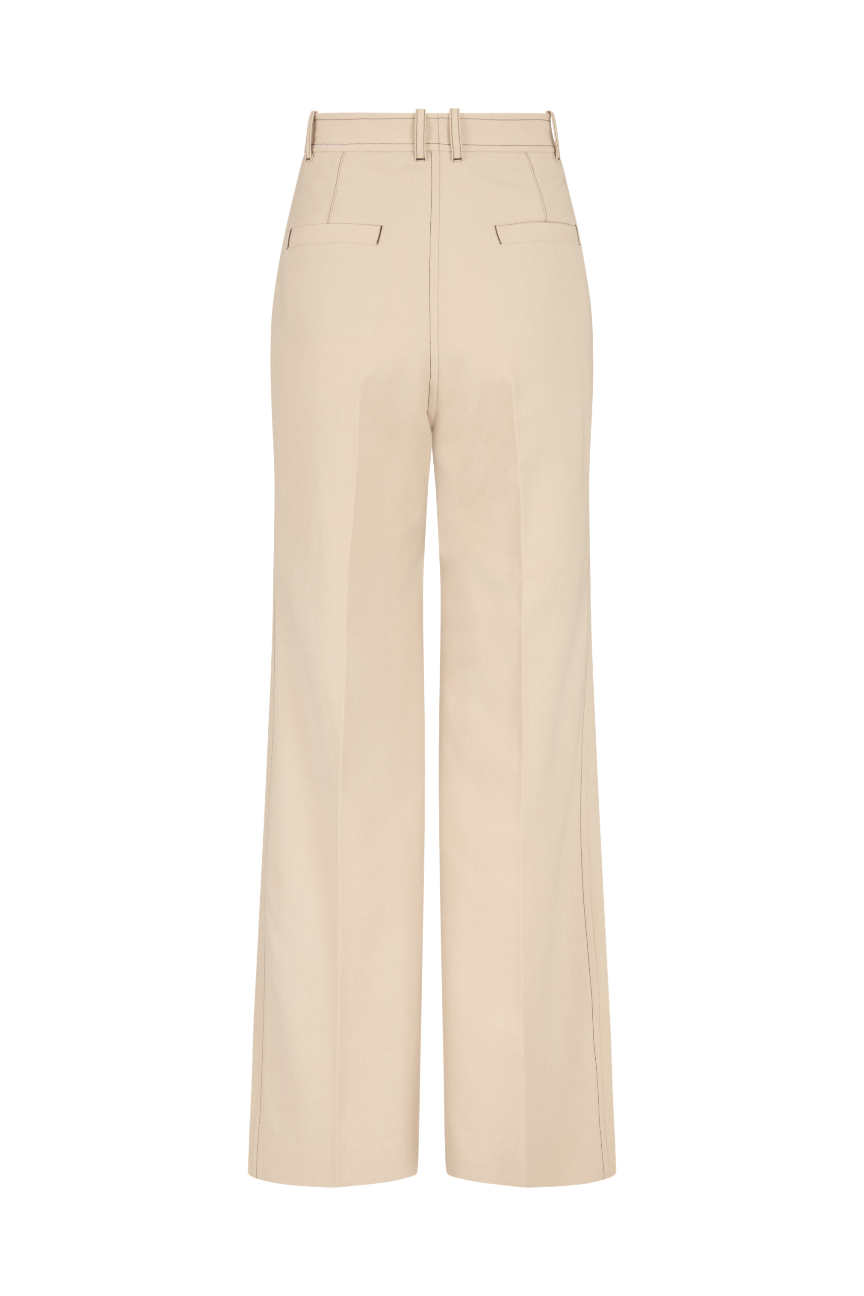 Straight Leg Trouser with Side Panel in Wool - Image 6