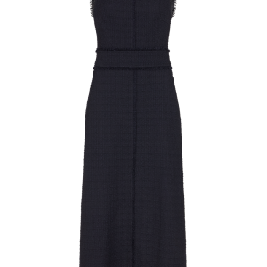 Boat Neck Dress in Boucle