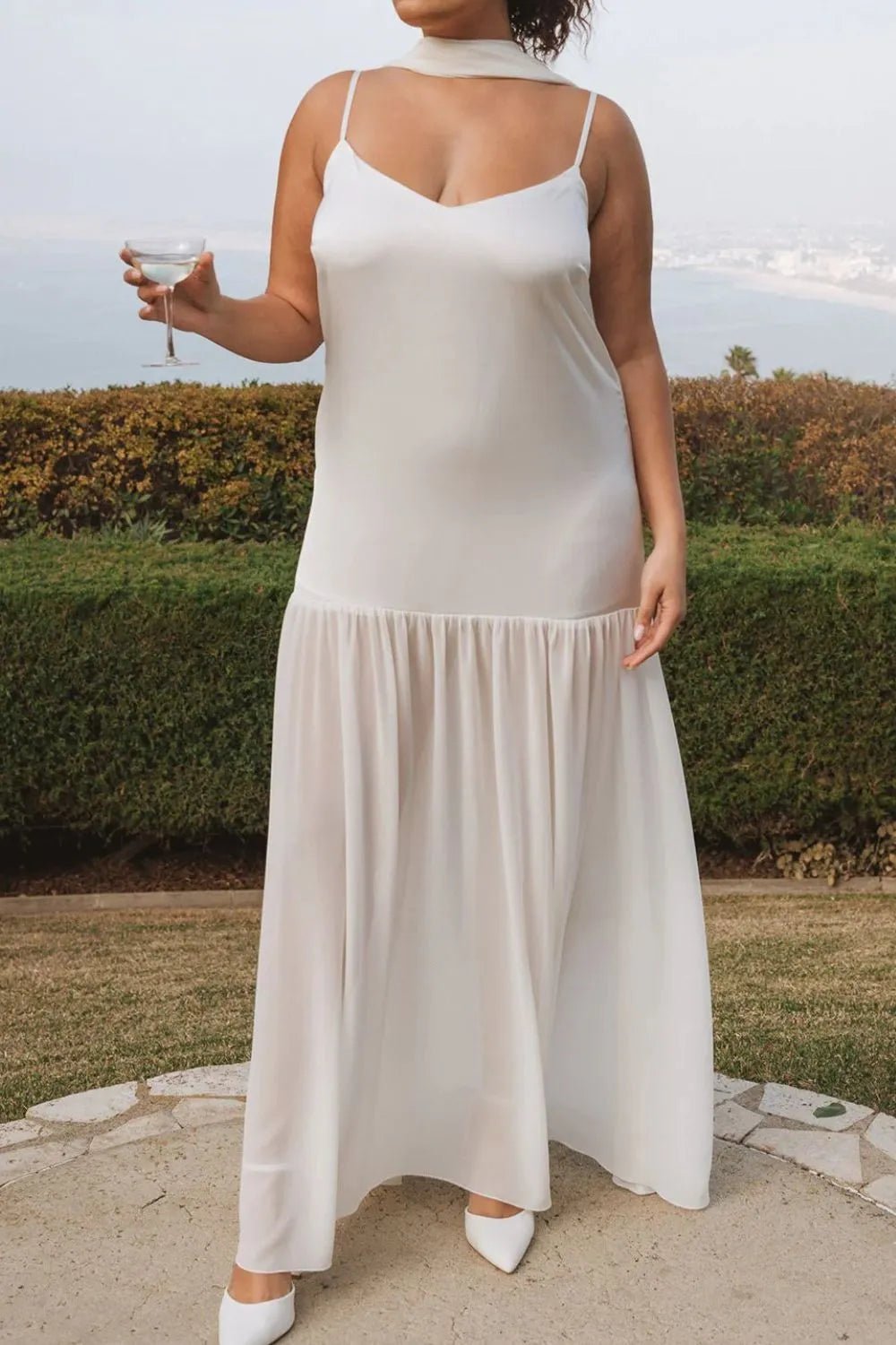 Maxi Cami Dress Women Adjustable Strap Sleeveless Summer Dress With Scarf ?? Kharites Shop - Image 11