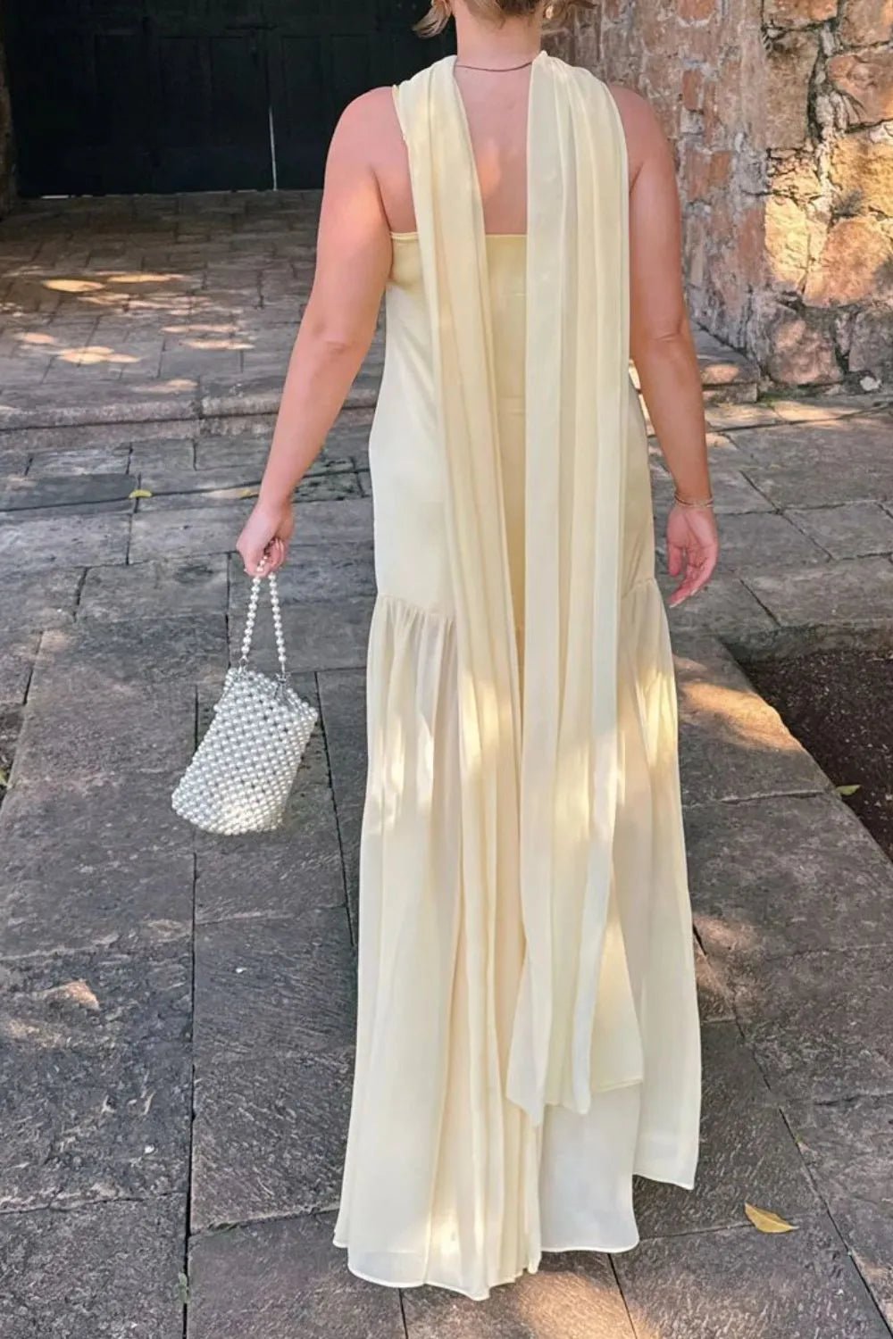 Maxi Cami Dress Women Adjustable Strap Sleeveless Summer Dress With Scarf ?? Kharites Shop - Image 21