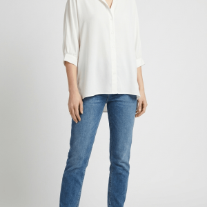 Collared Shirt Women Three Quarter Sleeve Button Down Casual Blouse ?? Kharites Shop