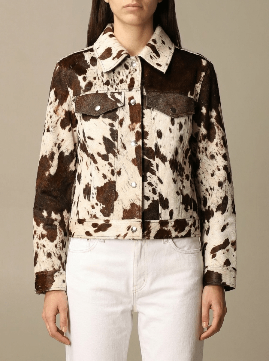 Cow Print Jacket Women Collared Button Up Western Shacket Lightweight ?? Kharites Shop - Image 6