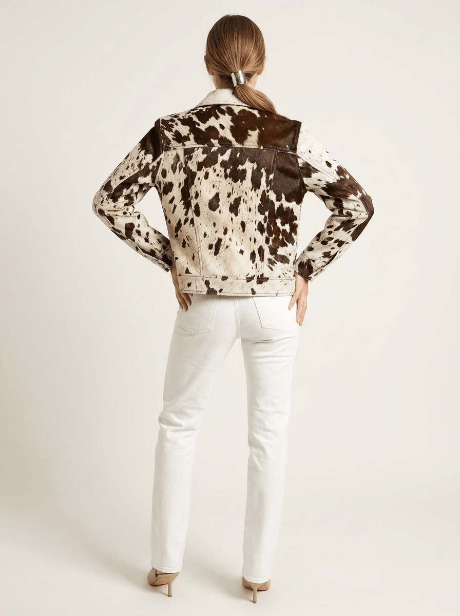 Cow Print Jacket Women Collared Button Up Western Shacket Lightweight ?? Kharites Shop - Image 4
