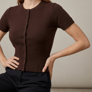 Knit Cardigan Women Short Sleeve Button Up Ribbed Sweater Top ?? Kharites Shop