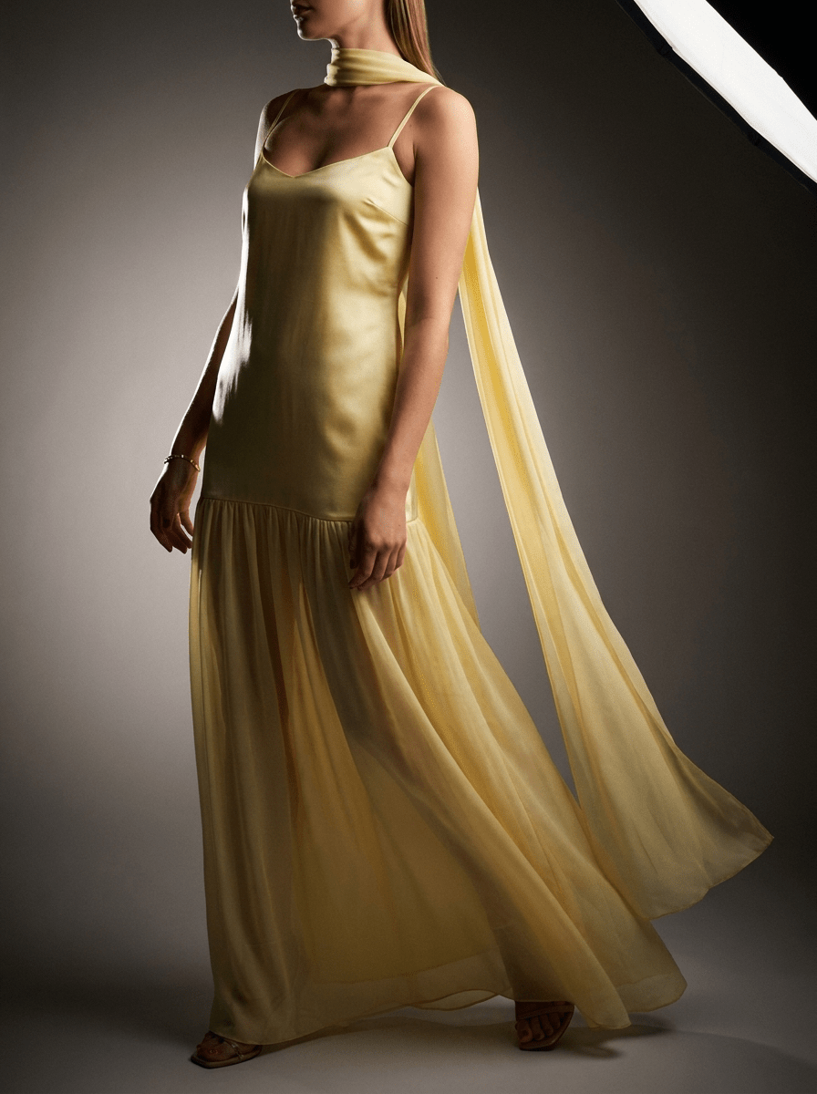 Maxi Cami Dress Women Adjustable Strap Sleeveless Summer Dress With Scarf ?? Kharites Shop - Image 17