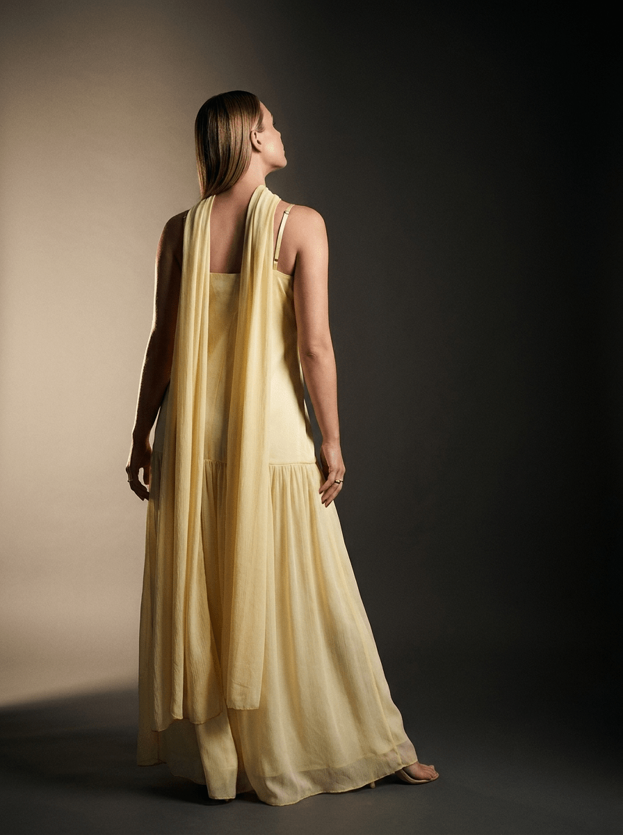 Maxi Cami Dress Women Adjustable Strap Sleeveless Summer Dress With Scarf ?? Kharites Shop - Image 19