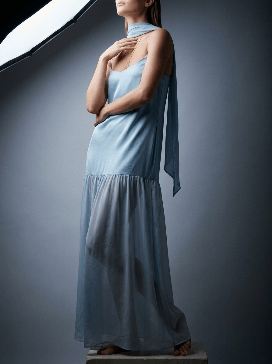 Maxi Cami Dress Women Adjustable Strap Sleeveless Summer Dress With Scarf ?? Kharites Shop - Image 2