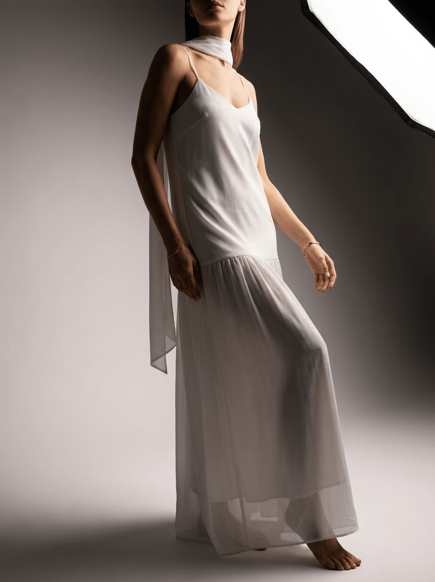 Maxi Cami Dress Women Adjustable Strap Sleeveless Summer Dress With Scarf ?? Kharites Shop - Image 9