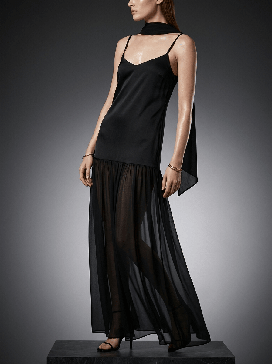 Maxi Cami Dress Women Adjustable Strap Sleeveless Summer Dress With Scarf ?? Kharites Shop - Image 13