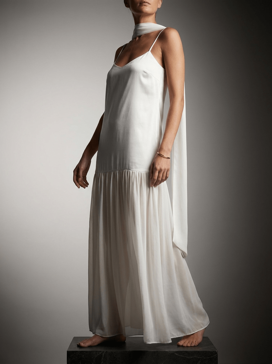 Maxi Cami Dress Women Adjustable Strap Sleeveless Summer Dress With Scarf ?? Kharites Shop - Image 8