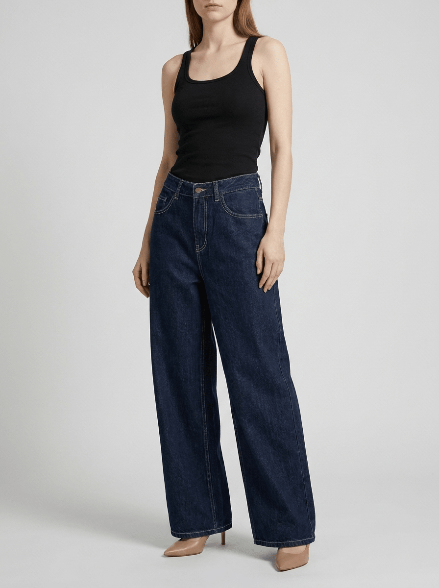 Wide Leg Jeans Women High Waisted Denim Trousers With Pockets ?? Kharites Shop - Image 4