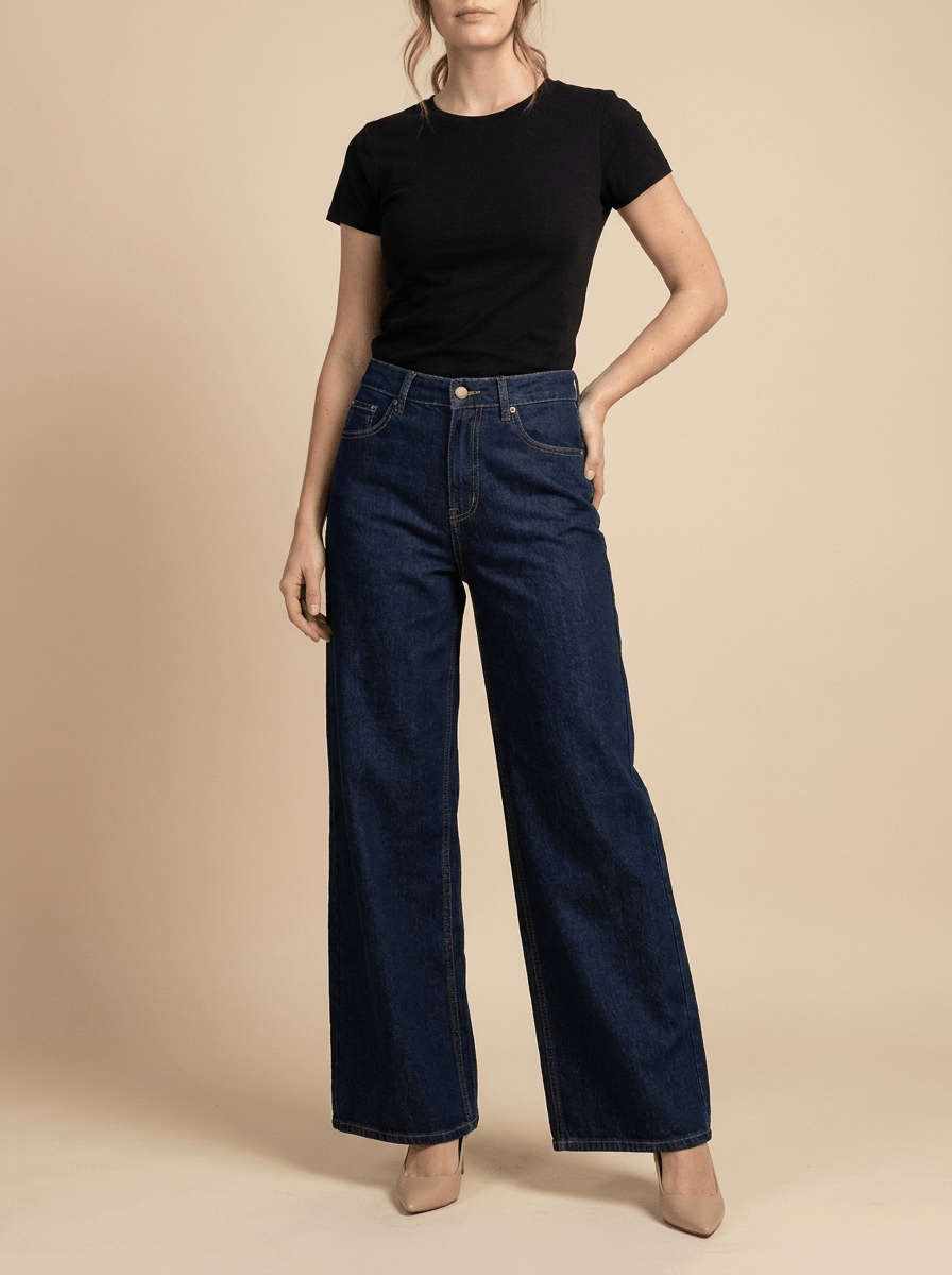 Wide Leg Jeans Women High Waisted Denim Trousers With Pockets ?? Kharites Shop - Image 6
